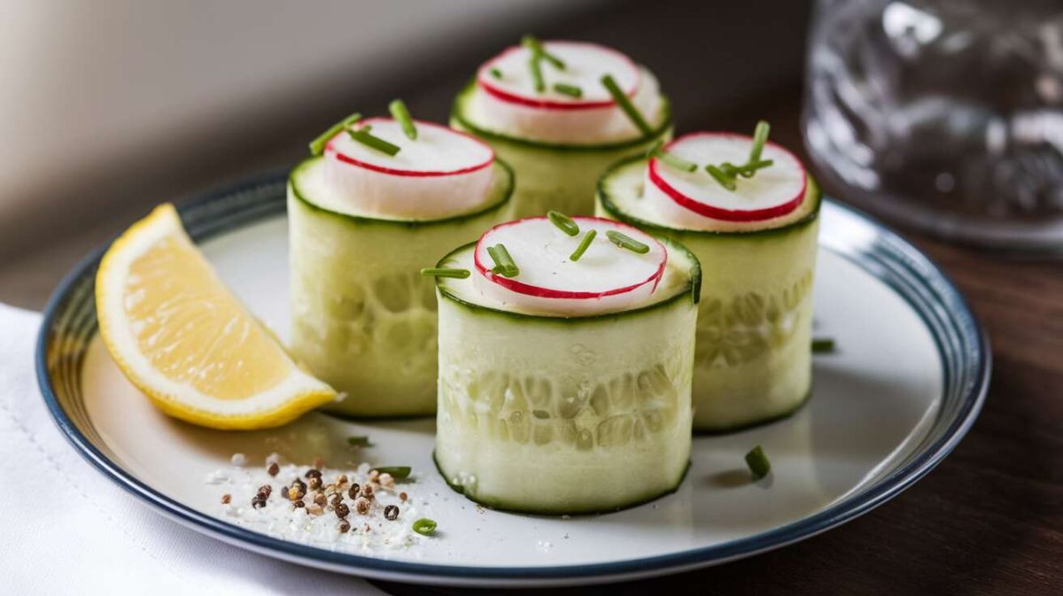 Rouleaux de concombre farcis : une entrée légère et rafraîchissante