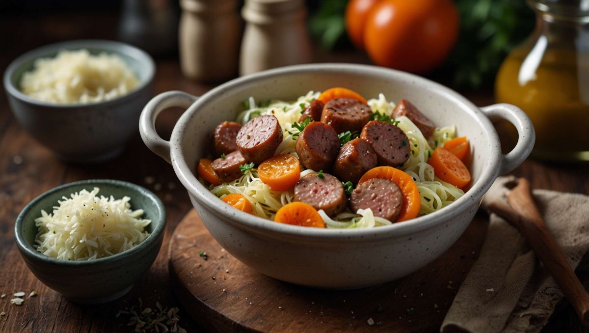 Un plat traditionnel revisité : les saucisses au chou au Cookeo