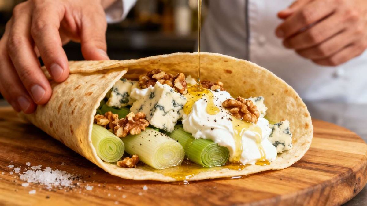 Des wraps au poireau et au bleu pour surprendre vos convives