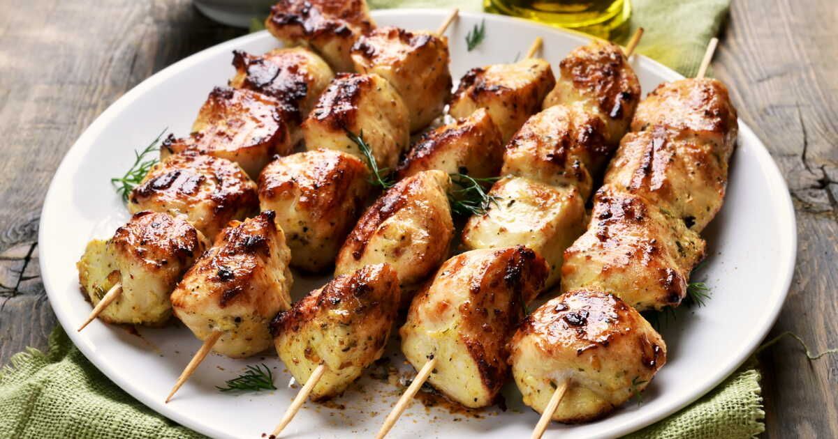 Brochettes de poulet à l'ail et au persil à l'Air fryer
