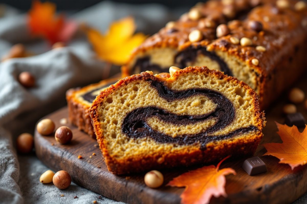 Régalez-vous avec un cake aux noisettes et chocolat pour vos pauses douces d'automne !