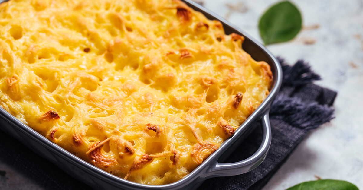 Un gratin de pâtes au cheddar qui ravira les papilles