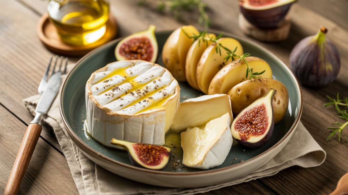 mousse de camembert, pommes de terre ratte et figues : un délice crémeux à découvrir
