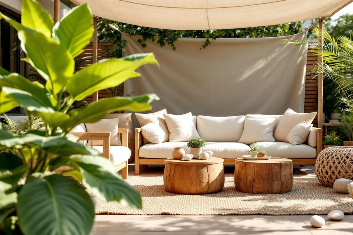 Secrets pour un salon d’extérieur cocooning et éco tendance cet été