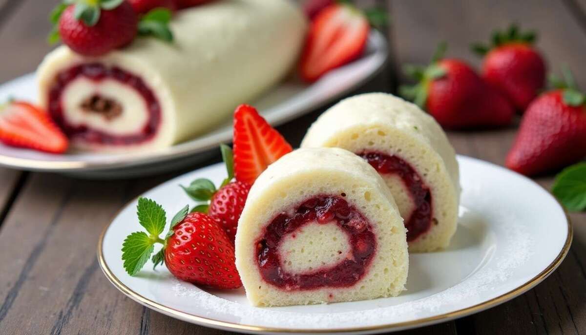 Découvrez la recette du biscuit roulé aux fraises de Cyril Lignac