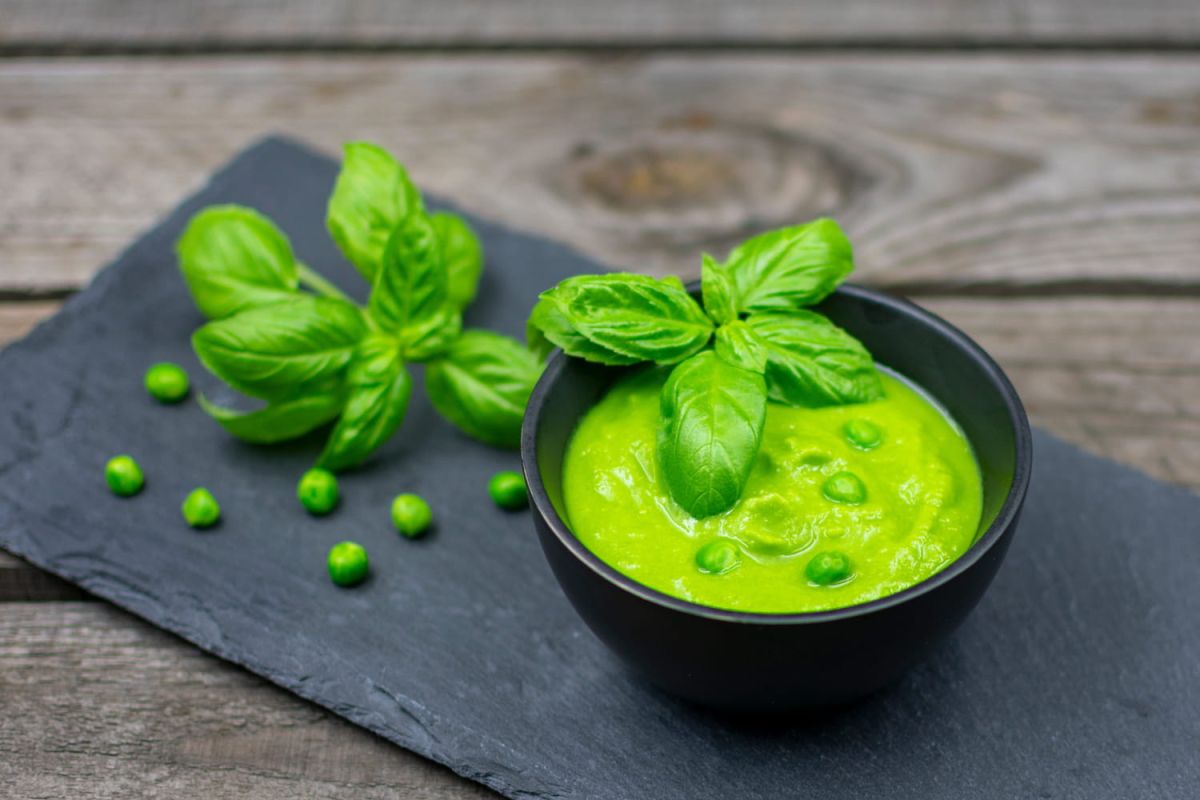 Le velouté glacé de petits pois de Julien Duboué