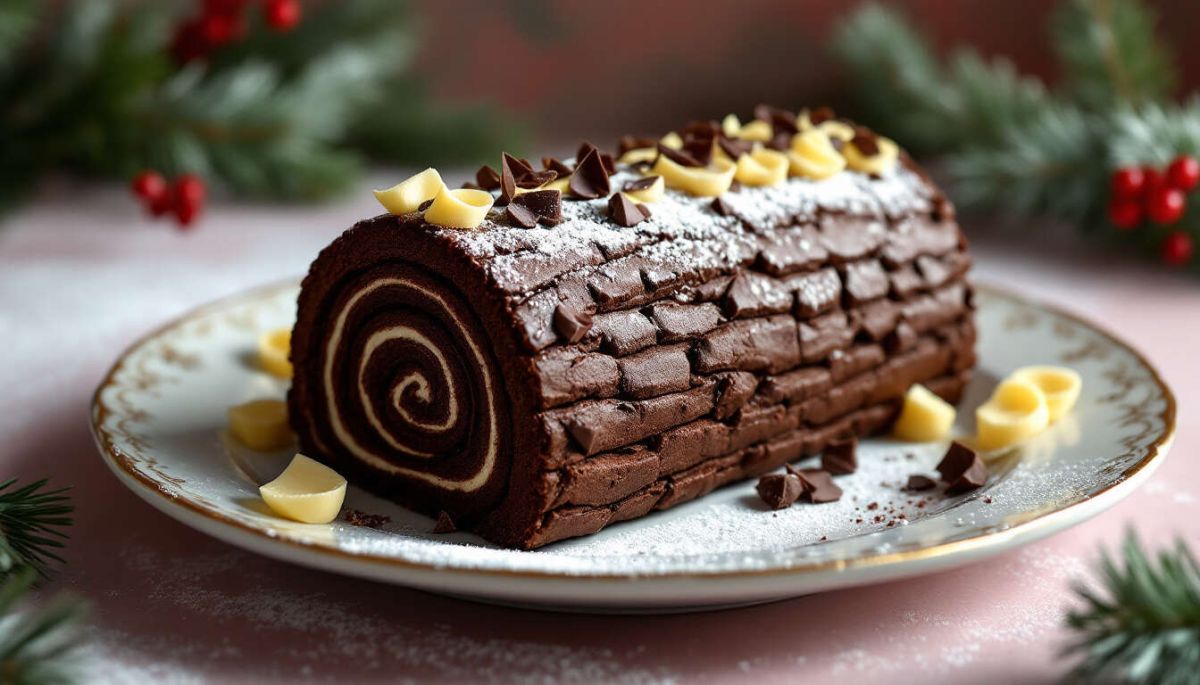 Dessert de Noël : la bûche au chocolat qui émerveillera vos invités