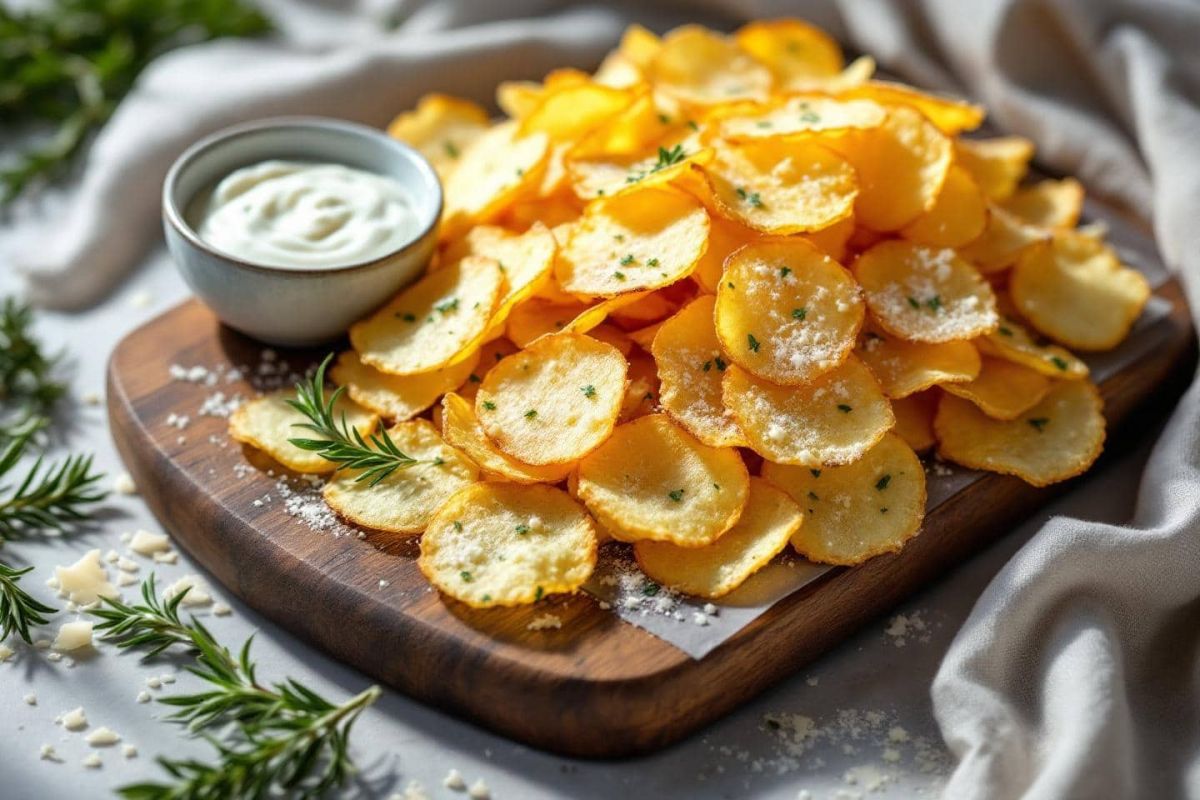 Des chips au parmesan pour un apéro inoubliable