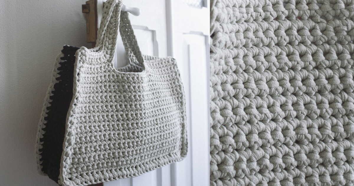 Un sac bicolore au crochet
