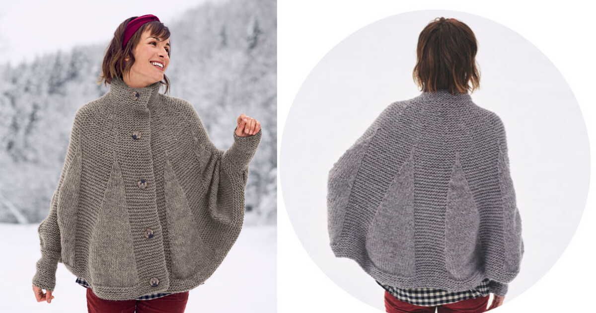 Le poncho cape boutonné : l'élégance intemporelle