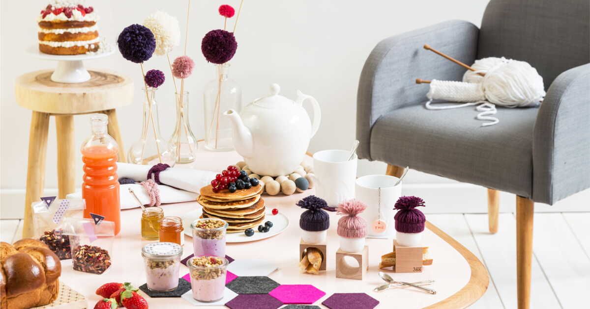 Une déco de table cosy pour un brunch