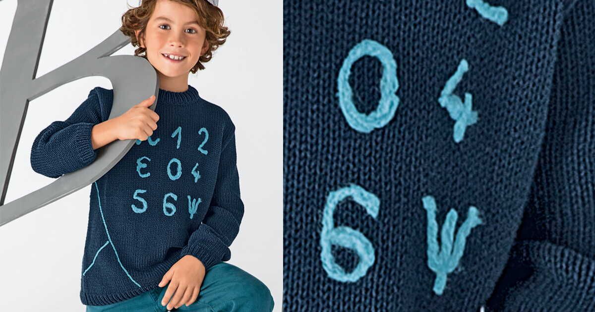 Une tendance audacieuse : le pull en jersey orné de chiffres