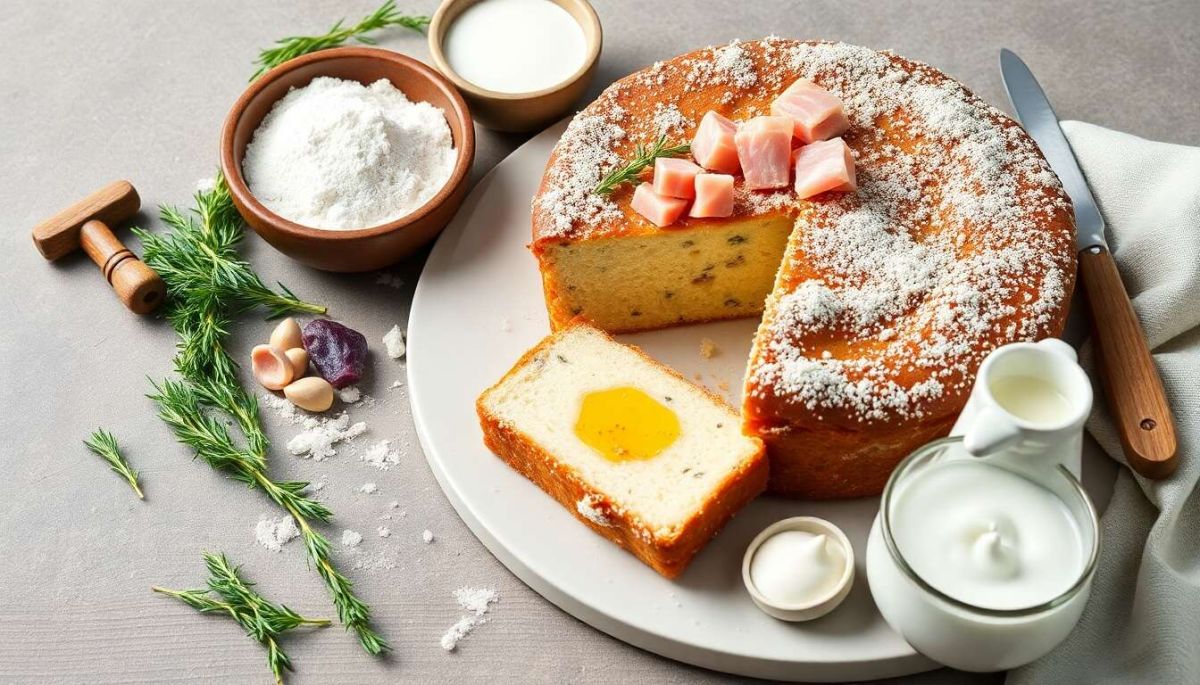 Recette du cake aux herbes et jambon