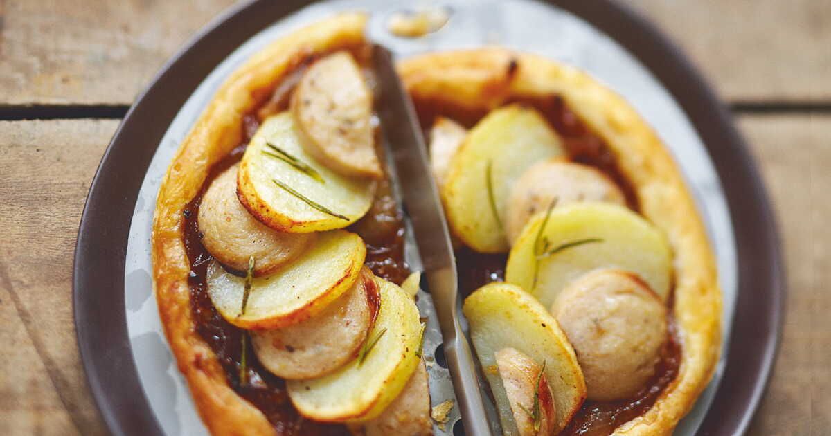 Tarte fine au boudin blanc